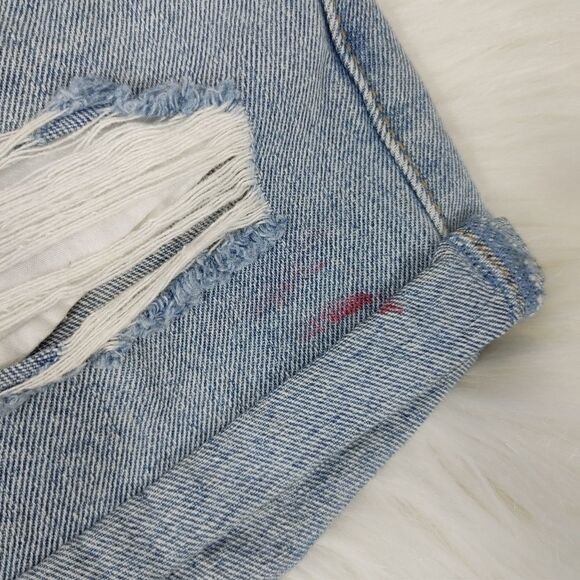 Amuse Society Revolve Crossroad Shorts Distressed Blue Jean Denim Cuffed 26.Wai - Picture 6 of 7